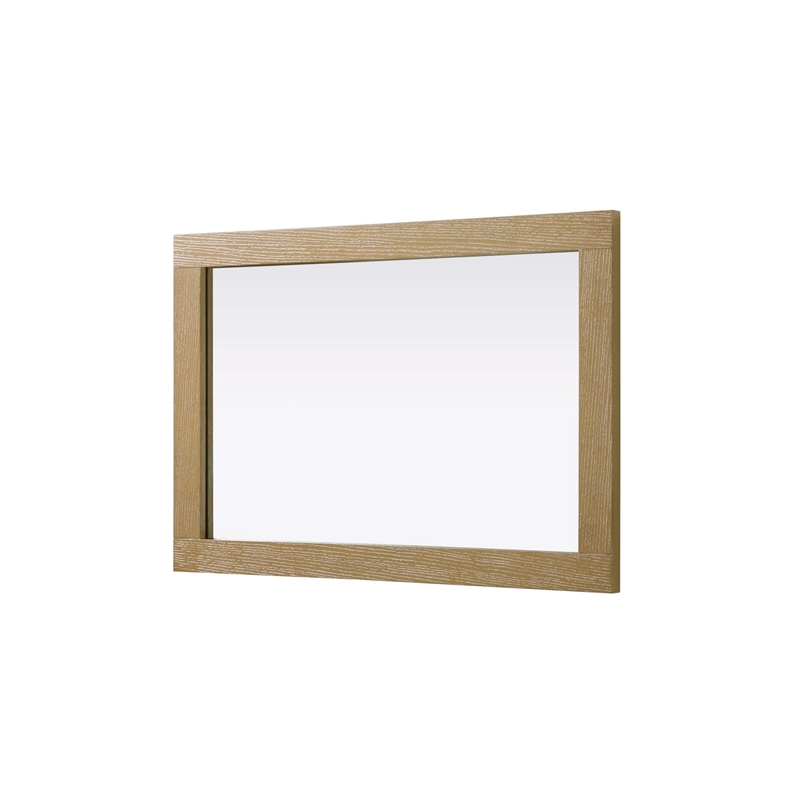 Elegant Kitchen and Bath Noah Rectangle Wood Mirror 22 X 32 in Linen Oak