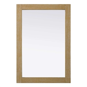 Elegant Kitchen and Bath Noah Rectangle Wood Mirror 22 X 32 in Linen Oak