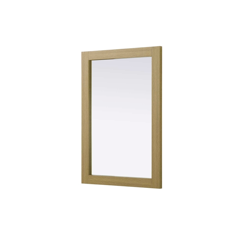 Elegant Kitchen and Bath Noah Rectangle Wood Mirror 22 X 32 in Honey Brown
