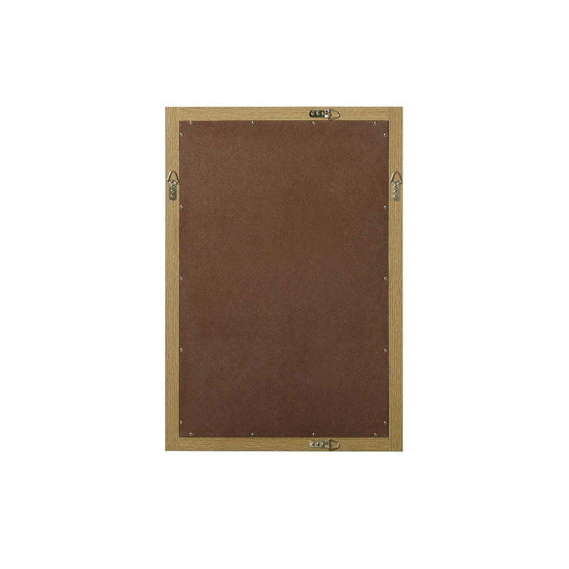 Elegant Kitchen and Bath Noah Rectangle Wood Mirror 22 X 32 in Honey Brown