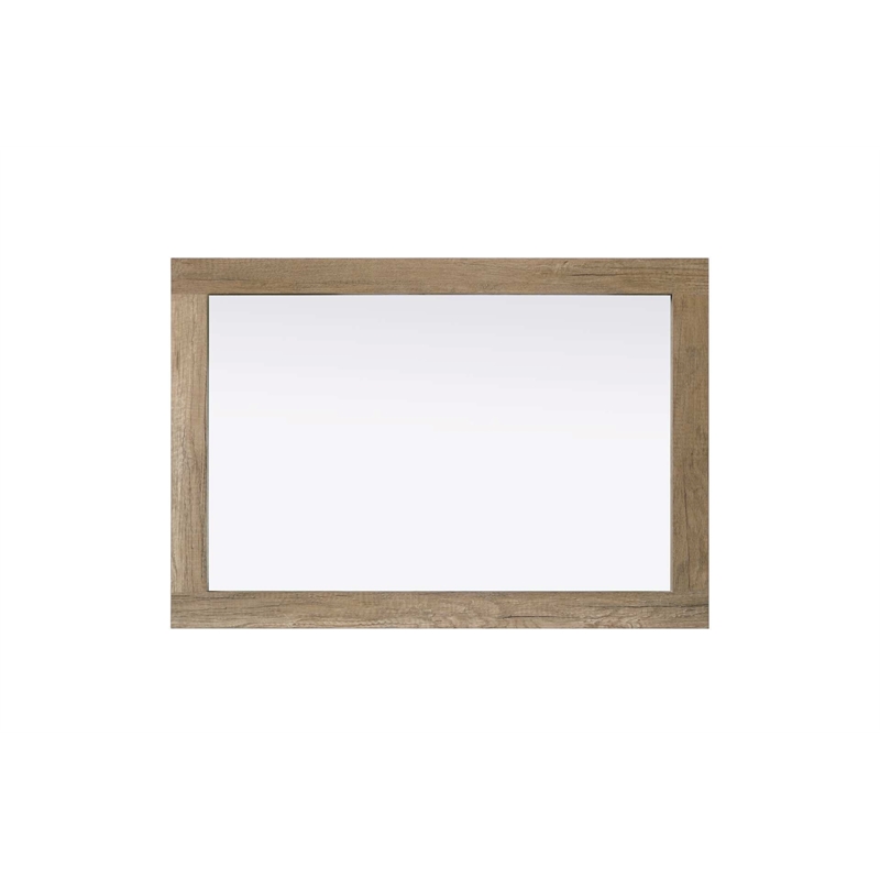 Elegant Kitchen and Bath Noah Rectangle Wood Mirror 22 X 32 in Natural Oak
