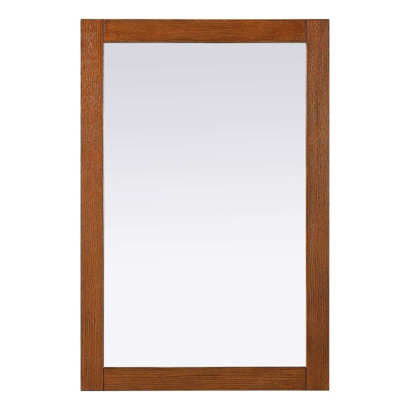 Elegant Kitchen and Bath Noah Rectangle Wood Mirror 24 X 36 in Brandy Walnut