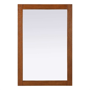 Elegant Kitchen and Bath Noah Rectangle Wood Mirror 24 X 36 in Brandy Walnut