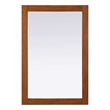 Elegant Kitchen and Bath Noah Rectangle Wood Mirror 24 X 36 in Brandy Walnut