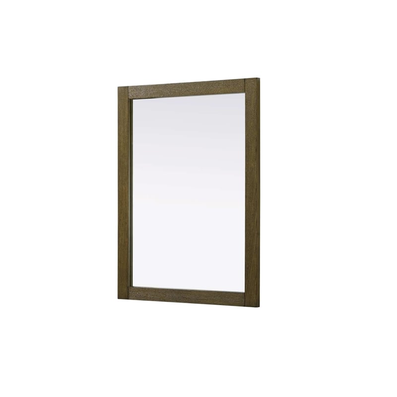 Elegant Kitchen and Bath Noah Rectangle Wood Mirror 27 X 36 in Hazel Oak