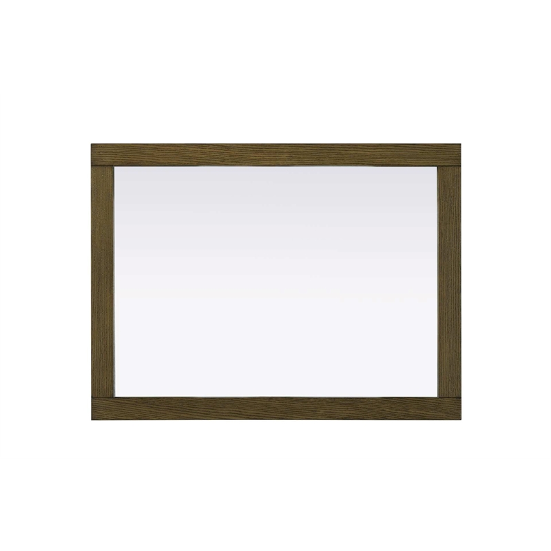 Elegant Kitchen and Bath Noah Rectangle Wood Mirror 27 X 36 in Hazel Oak