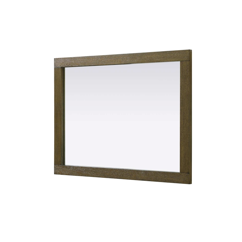Elegant Kitchen and Bath Noah Rectangle Wood Mirror 27 X 36 in Hazel Oak