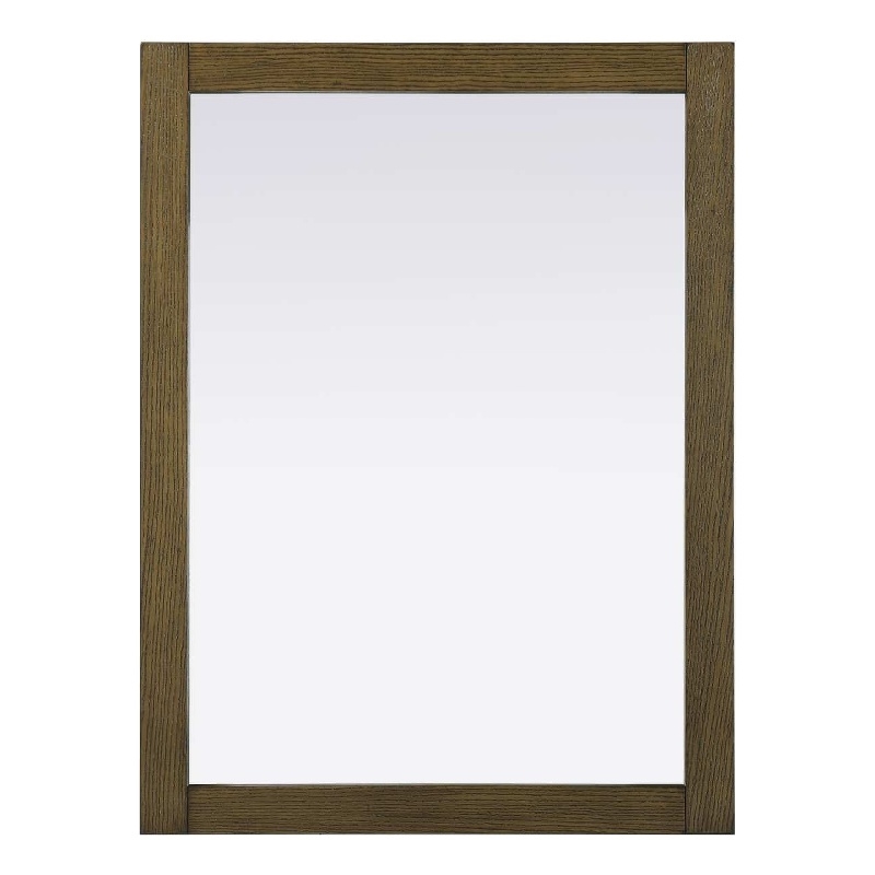 Elegant Kitchen and Bath Noah Rectangle Wood Mirror 27 X 36 in Hazel Oak