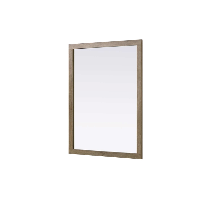 Elegant Kitchen and Bath Noah Rectangle Wood Mirror 48 X 36 in Natural Oak