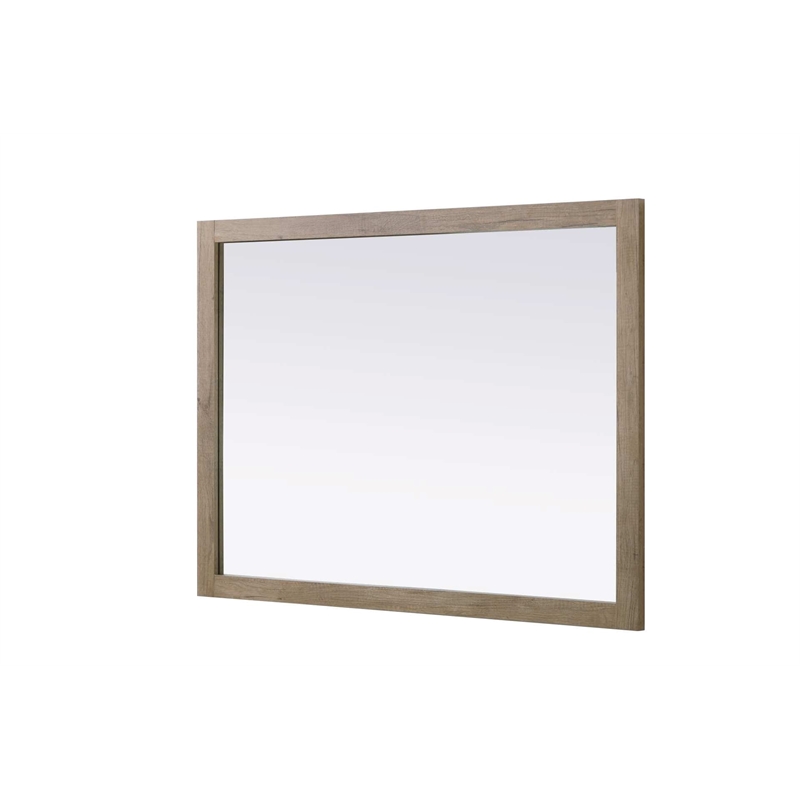 Elegant Kitchen and Bath Noah Rectangle Wood Mirror 48 X 36 in Natural Oak