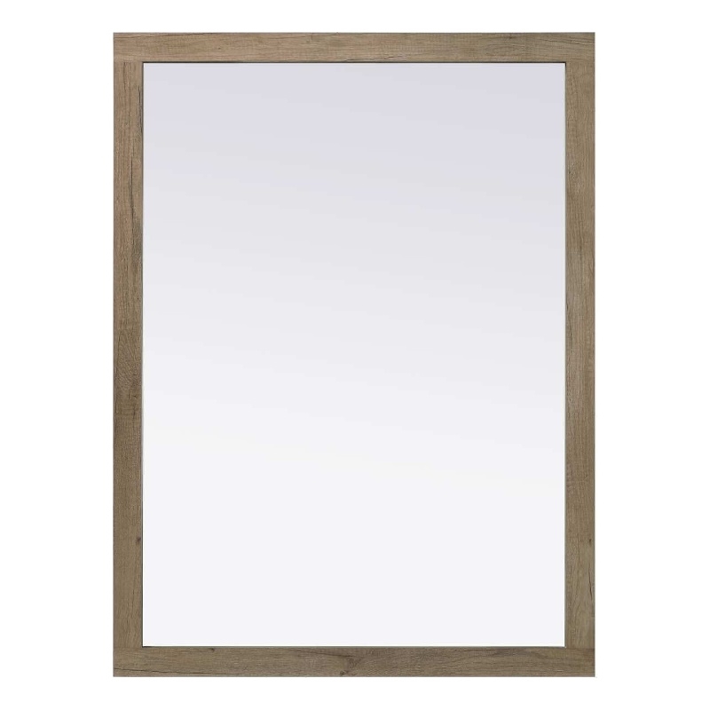 Elegant Kitchen and Bath Noah Rectangle Wood Mirror 48 X 36 in Natural Oak