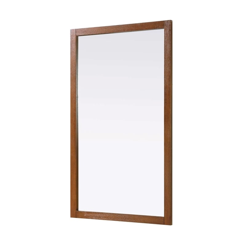 Elegant Kitchen and Bath Noah Rectangle Wood Mirror 60 X 36 in Brandy Walnut