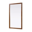 Elegant Kitchen and Bath Noah Rectangle Wood Mirror 60 X 36 in Brandy Walnut