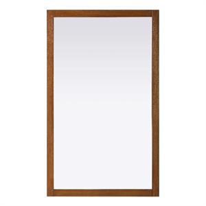 Elegant Kitchen and Bath Noah Rectangle Wood Mirror 60 X 36 in Brandy Walnut