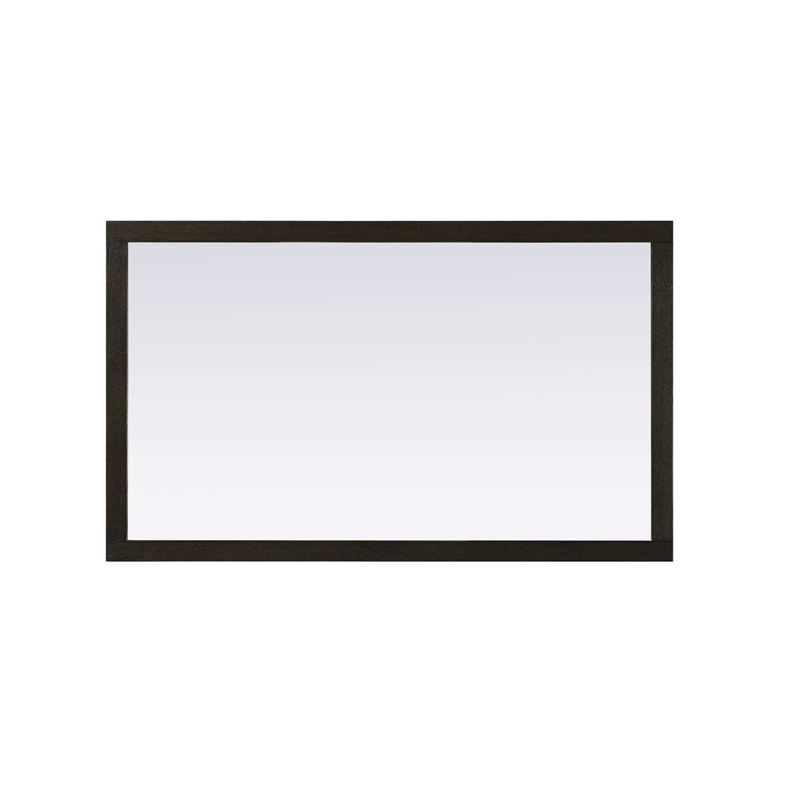 Elegant Kitchen and Bath Noah Rectangle Wood Mirror 60 X 36 in Chocolate Oak