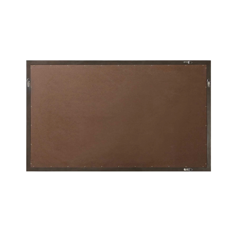 Elegant Kitchen and Bath Noah Rectangle Wood Mirror 60 X 36 in Chocolate Oak