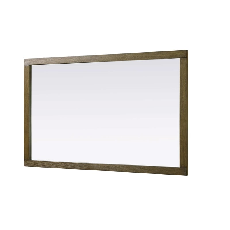Elegant Kitchen and Bath Noah Rectangle Wood Mirror 60 X 36 in Hazel Oak