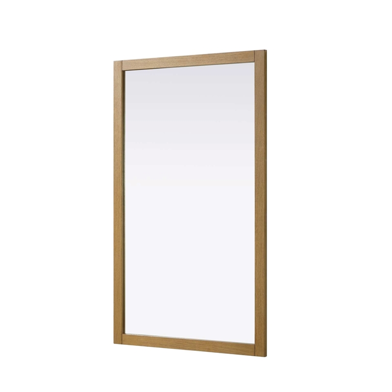 Elegant Kitchen and Bath Noah Rectangle Wood Mirror 60 X 36 in Honey Teak