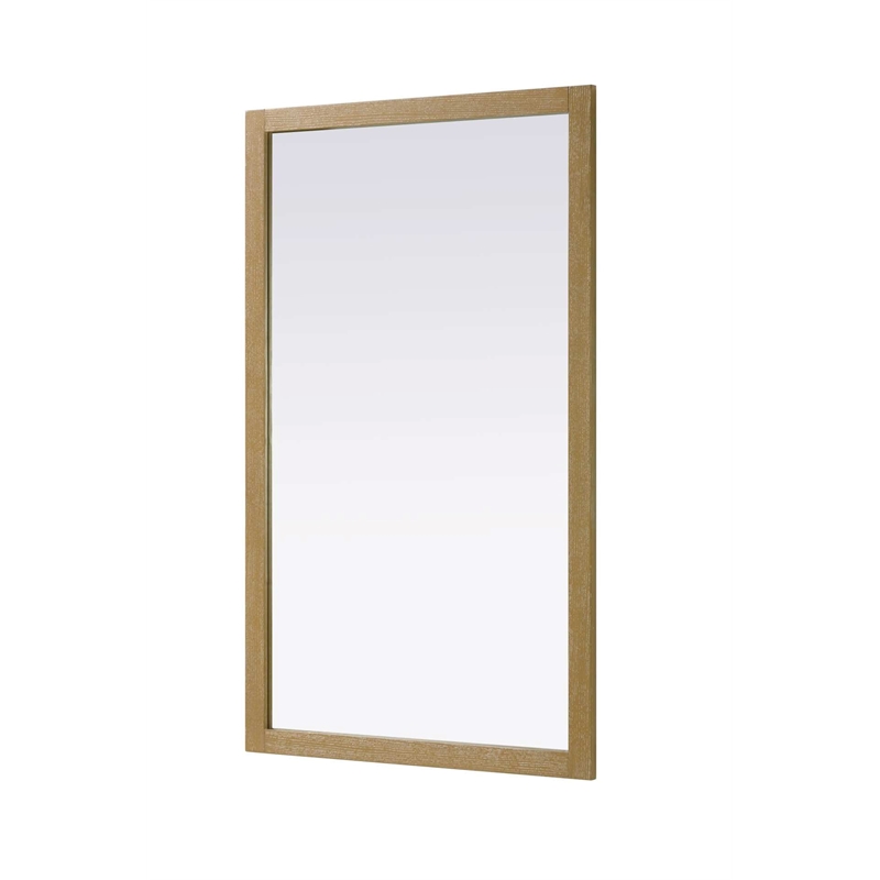 Elegant Kitchen and Bath Noah Rectangle Wood Mirror 60 X 36 in Linen Oak