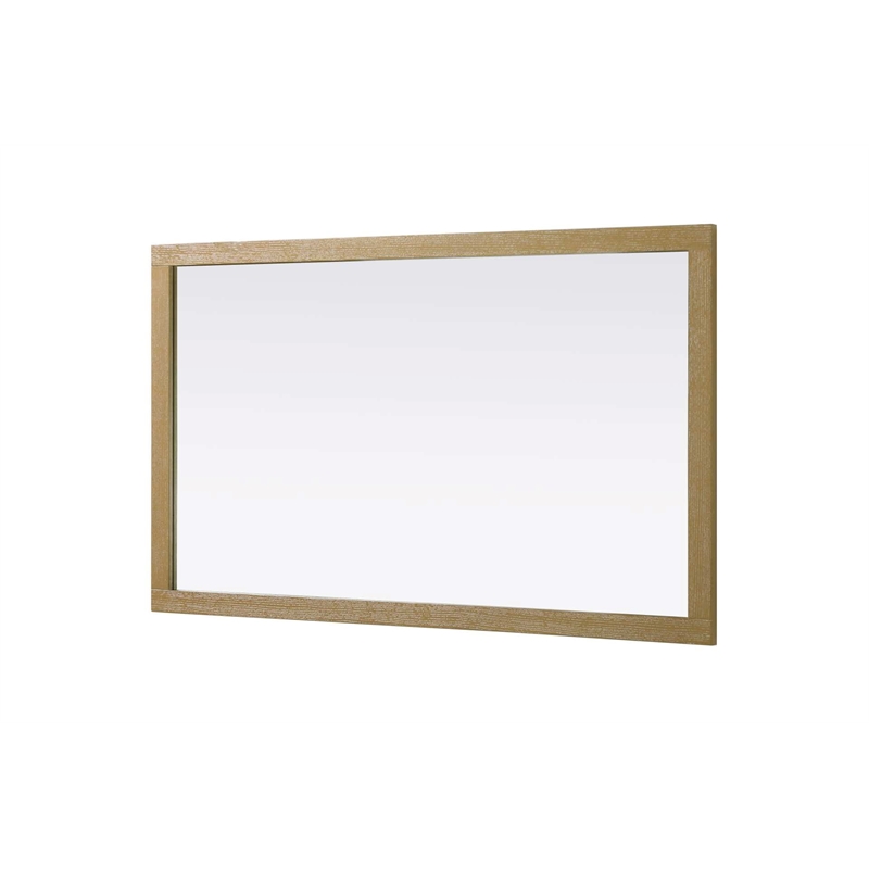 Elegant Kitchen and Bath Noah Rectangle Wood Mirror 60 X 36 in Linen Oak
