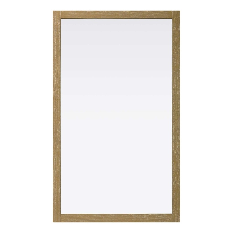 Elegant Kitchen and Bath Noah Rectangle Wood Mirror 60 X 36 in Linen Oak