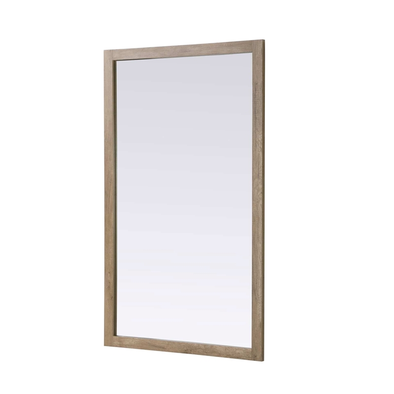 Elegant Kitchen and Bath Noah Rectangle Wood Mirror 60 X 36 in Natural Oak