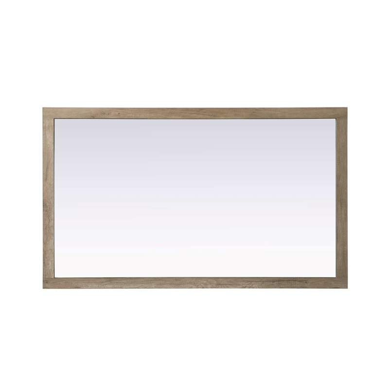 Elegant Kitchen and Bath Noah Rectangle Wood Mirror 60 X 36 in Natural Oak