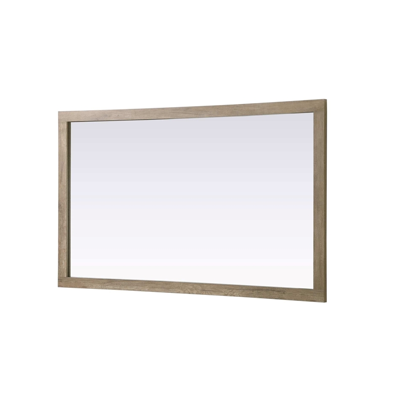 Elegant Kitchen and Bath Noah Rectangle Wood Mirror 60 X 36 in Natural Oak
