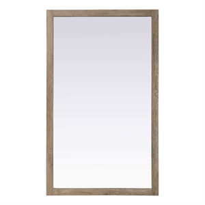Elegant Kitchen and Bath Noah Rectangle Wood Mirror 60 X 36 in Natural Oak