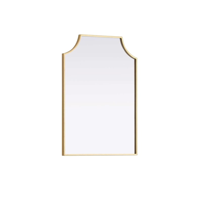 Elegant Kitchen and Bath Notched Metal Mirror 22X30