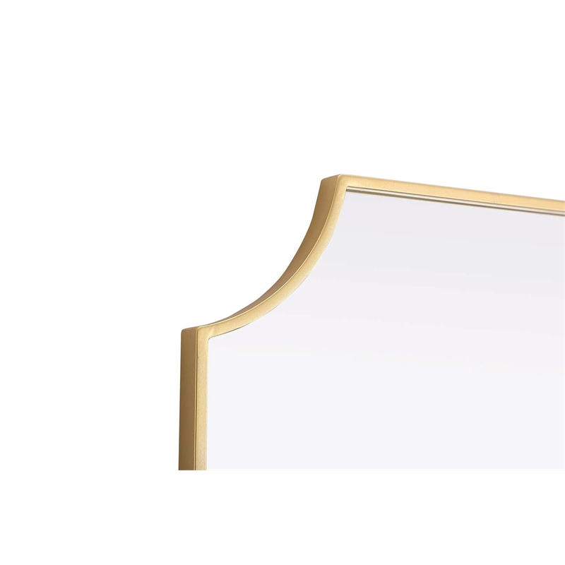 Elegant Kitchen and Bath Notched Metal Mirror 22X30