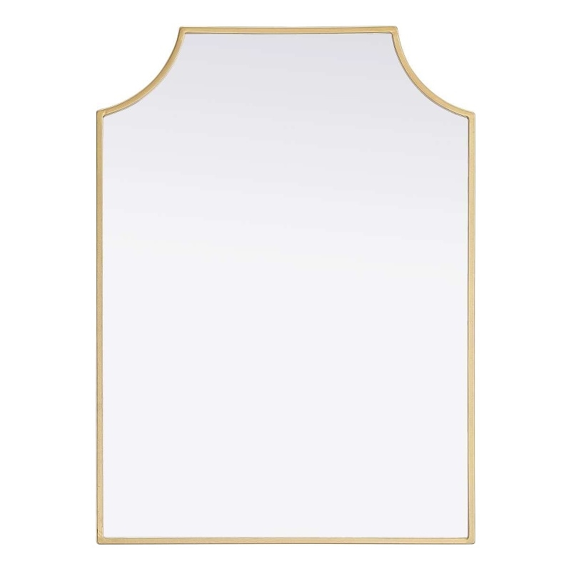 Elegant Kitchen and Bath Notched Metal Mirror 22X30