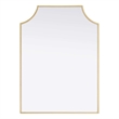 Elegant Kitchen and Bath Notched Metal Mirror 22X30