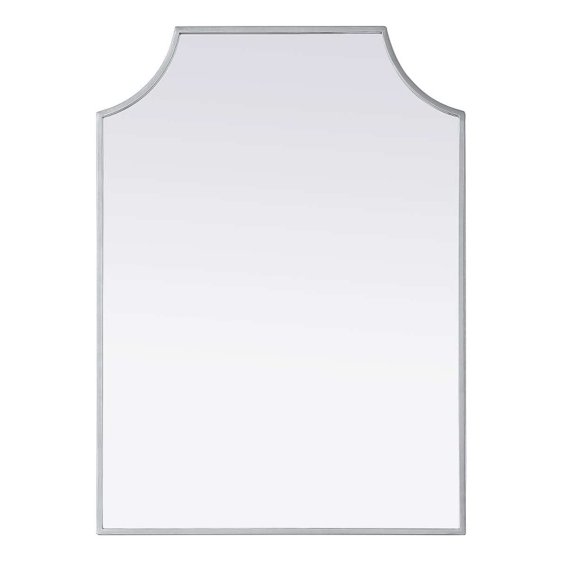 Elegant Kitchen and Bath Notched Metal Mirror 22X30