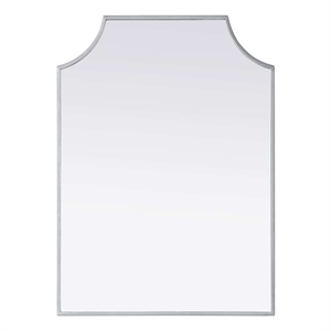 Elegant Kitchen and Bath Notched Metal Mirror 22X30&quot in Silver