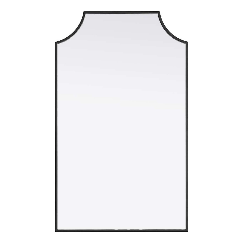 Elegant Kitchen and Bath Notched Metal Mirror 22X36