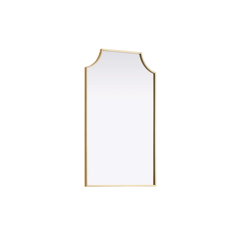 Elegant Kitchen and Bath Notched Metal Mirror 22X36