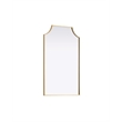 Elegant Kitchen and Bath Notched Metal Mirror 22X36