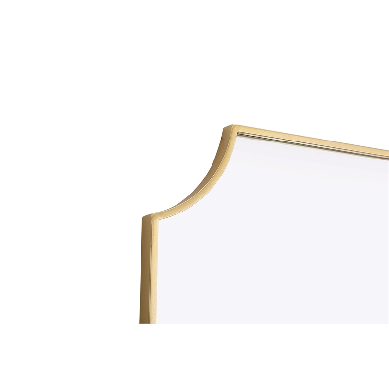 Elegant Kitchen and Bath Notched Metal Mirror 22X36