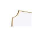 Elegant Kitchen and Bath Notched Metal Mirror 22X36