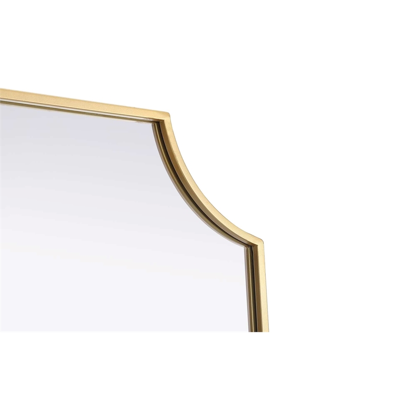 Elegant Kitchen and Bath Notched Metal Mirror 22X36