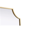 Elegant Kitchen and Bath Notched Metal Mirror 22X36