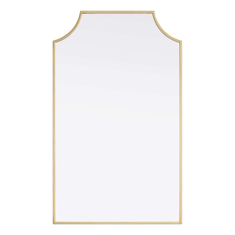 Elegant Kitchen and Bath Notched Metal Mirror 22X36