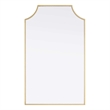 Elegant Kitchen and Bath Notched Metal Mirror 22X36