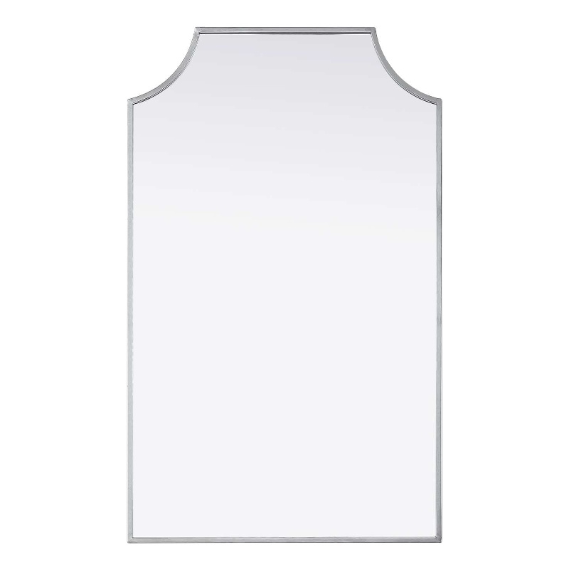 Elegant Kitchen and Bath Notched Metal Mirror 22X36
