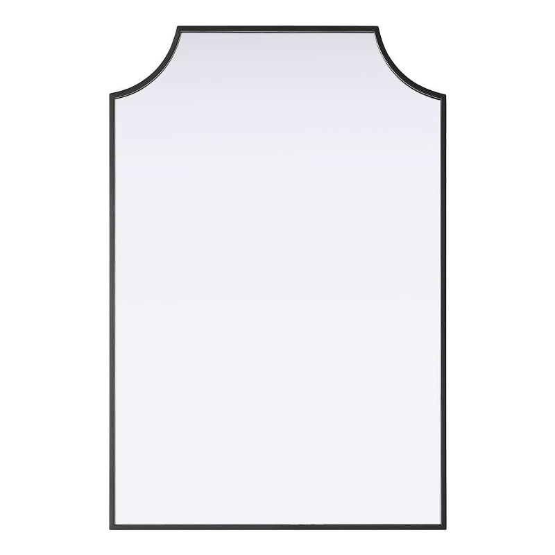 Elegant Kitchen and Bath Notched Metal Mirror 24X36