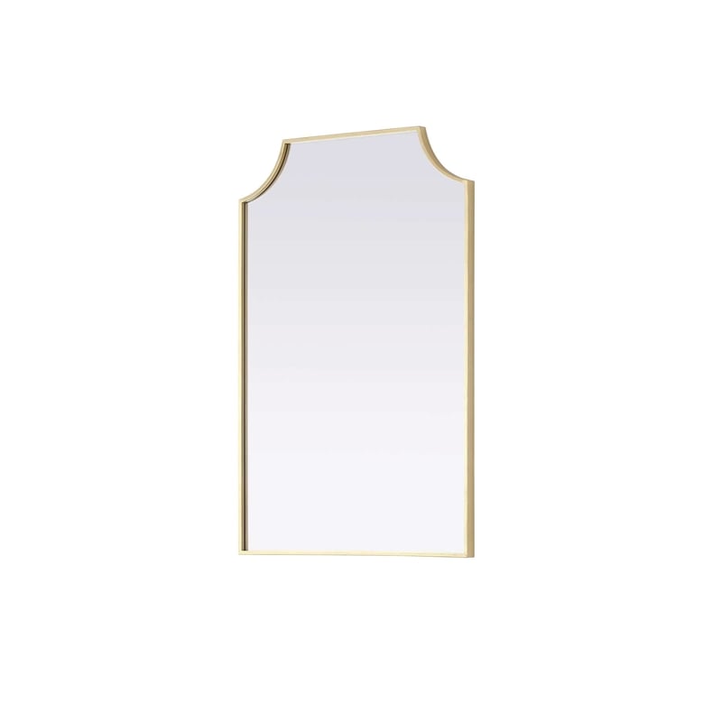 Elegant Kitchen and Bath Notched Metal Mirror 24X36