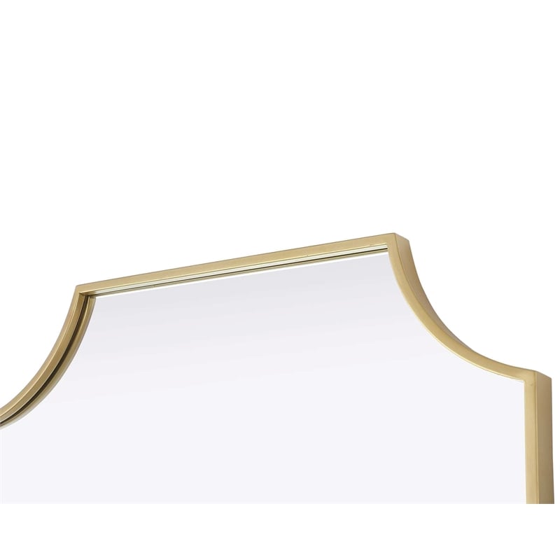Elegant Kitchen and Bath Notched Metal Mirror 24X36