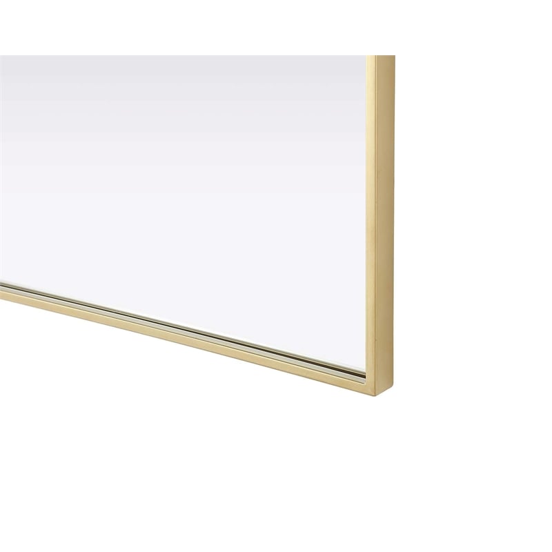 Elegant Kitchen and Bath Notched Metal Mirror 24X36
