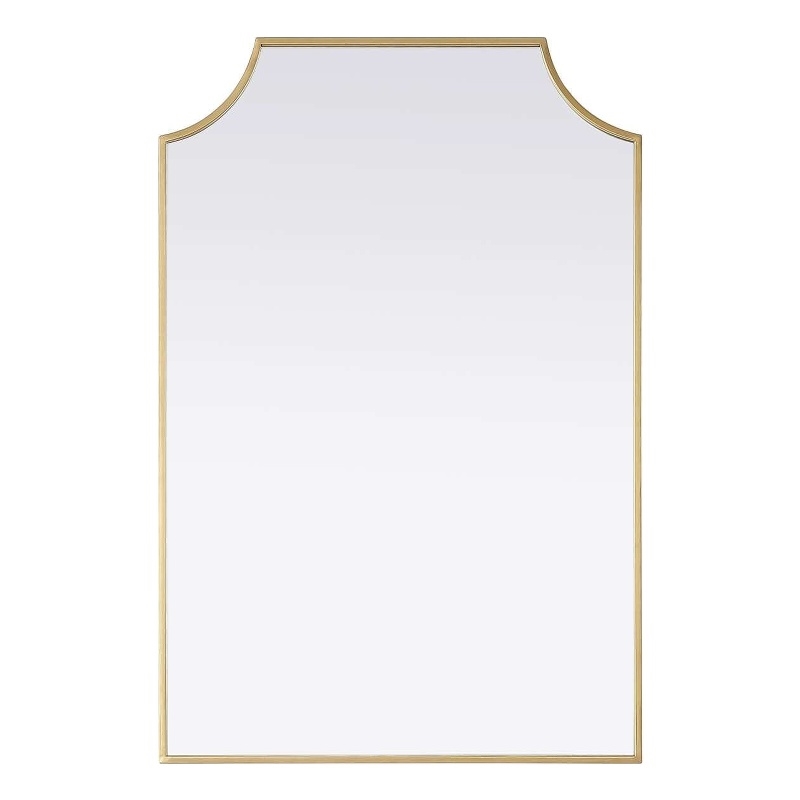 Elegant Kitchen and Bath Notched Metal Mirror 24X36